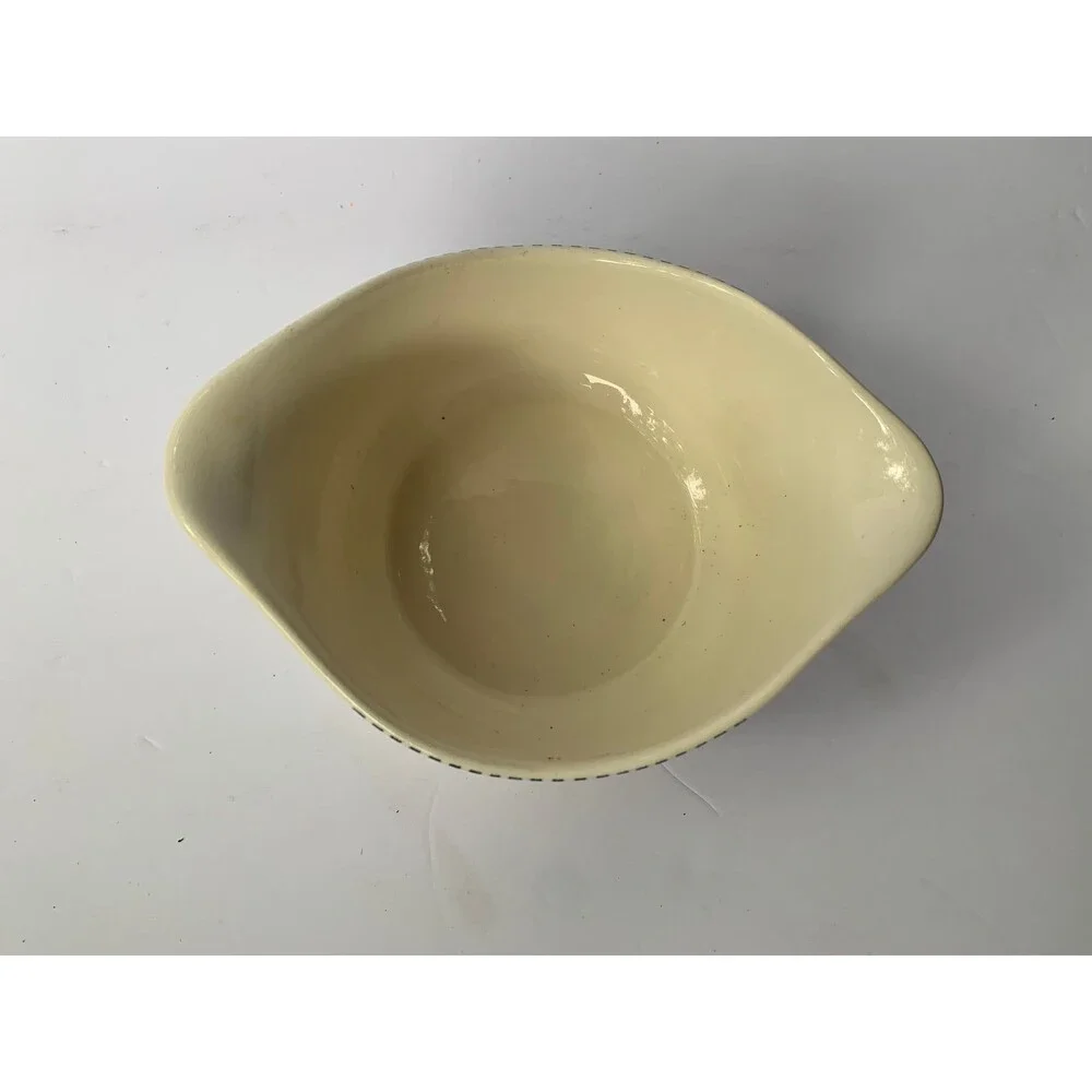 Vintage Currier & Ives Double Spouted Gravy Boat and Resting/Under Plate 1949-86